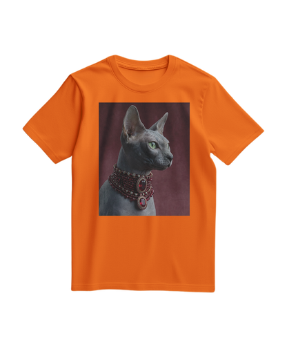 Camalestore T-shirt Emerald Muse Elite laranja, confortável, de manga curta, com design moderno para looks casuais.