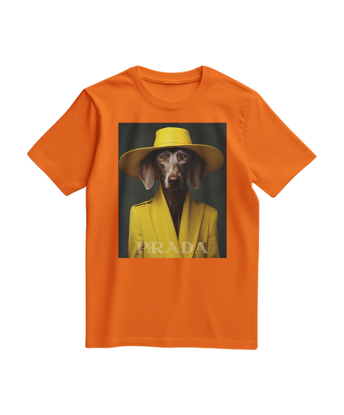 Camiseta amarela Wei da Camalestore, vista frontal, com design simples e tecido de algodão leve.