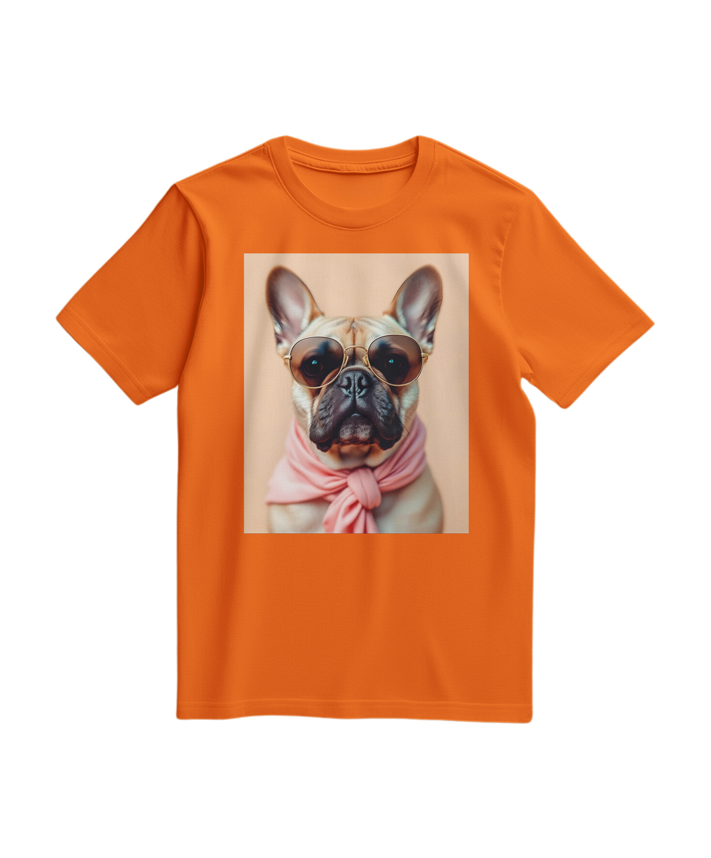Camalestore T-shirt Royal Muse laranja com design estilizado, manga curta e ajuste confortável, em tecido leve e de alta qualidade.