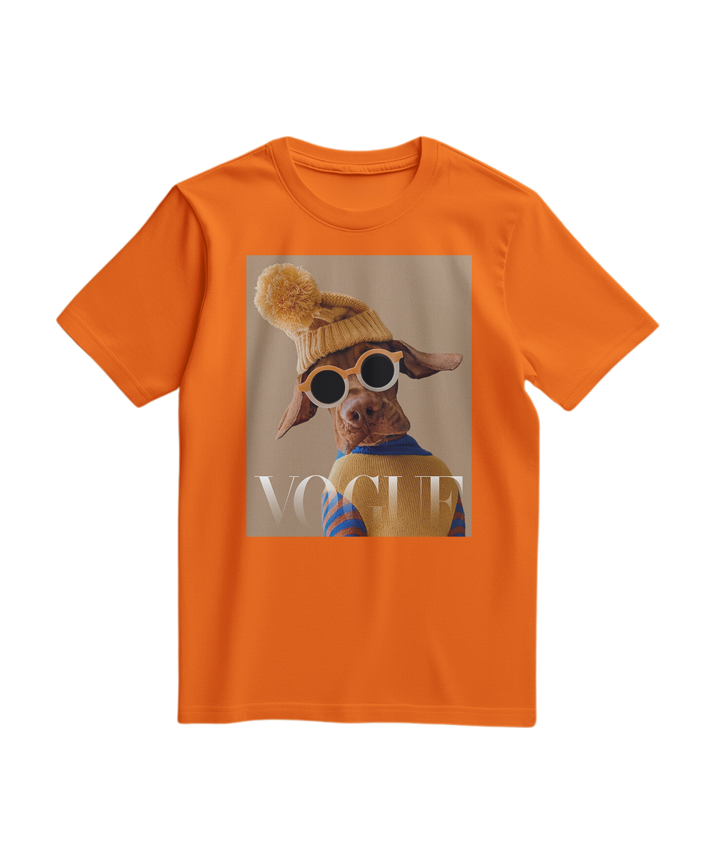 Camalestore camiseta Crimson Aviator laranja de algodão com estampa moderna, modelo casual para o dia a dia.