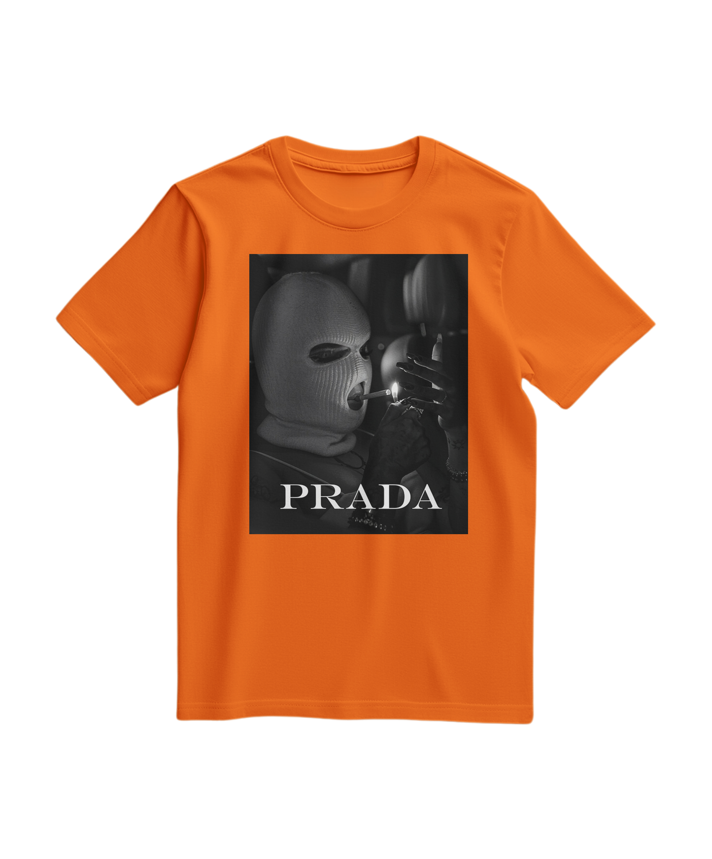 Camiseta urbana laranja da Camalestore, T-shirt casual com design moderno, vista frontal mostrando detalhes do tecido.
