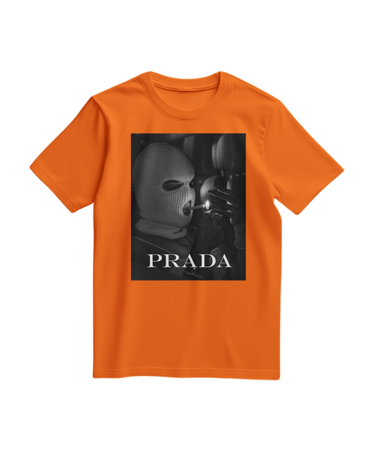 Camiseta urbana laranja da Camalestore, T-shirt casual com design moderno, vista frontal mostrando detalhes do tecido.
