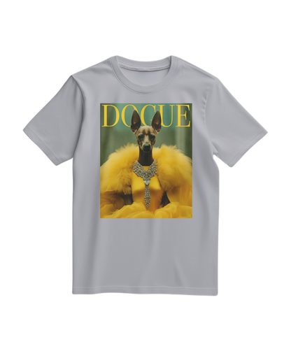 Camiseta cinza cinza Dogue Majestic da Camalestore, t-shirt casual com estampa de cachorro para homens e mulheres