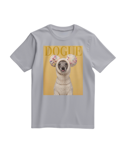 Camiseta cinza T-shirt Dogue Balaclava da Camalestore, com design em estilo balaclava, confortável e casual.