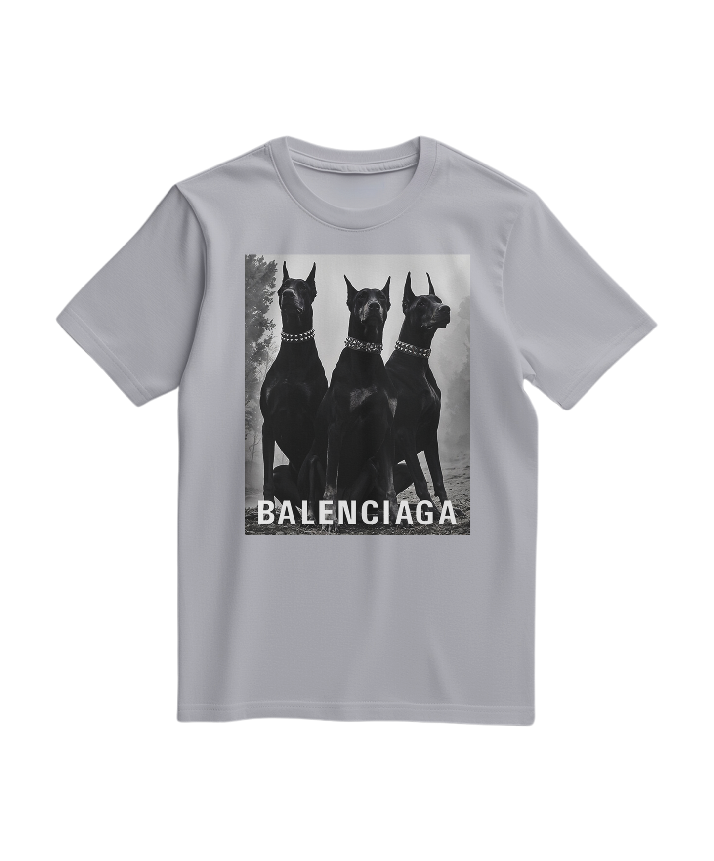 Camiseta Sentinel Vanguard Noir da Camalestore, t-shirt cinza com design estilizado, vista frontal em fundo branco.