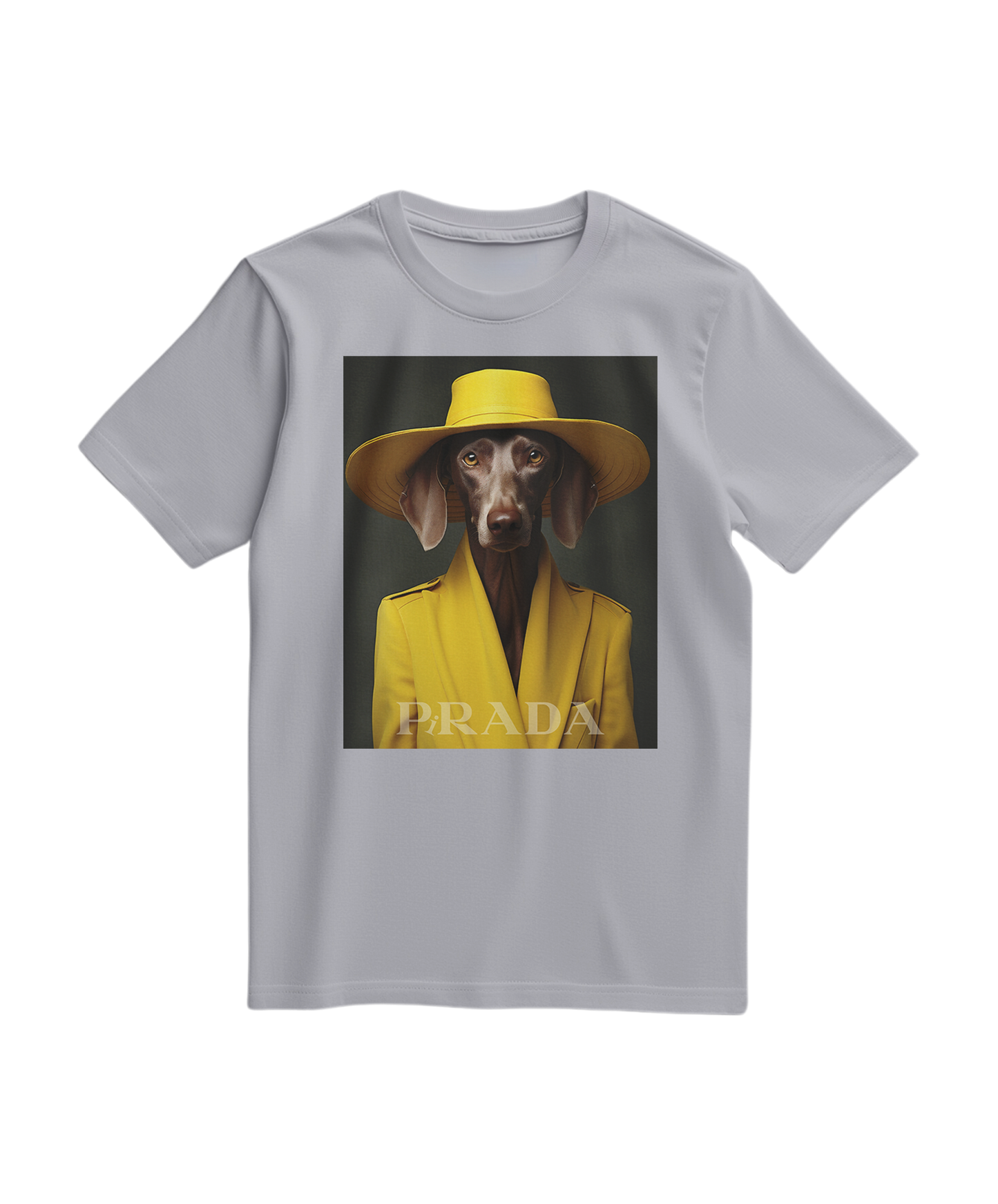 Camalestore camiseta amarela T-shirt Wei com design simples, tecido leve e gola redonda.
