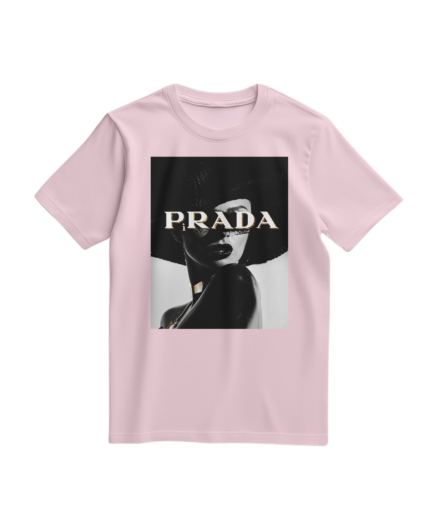 Camiseta Shadow Couture Muse da Camalestore em rosa claro, com estampa moderna e corte confortável.