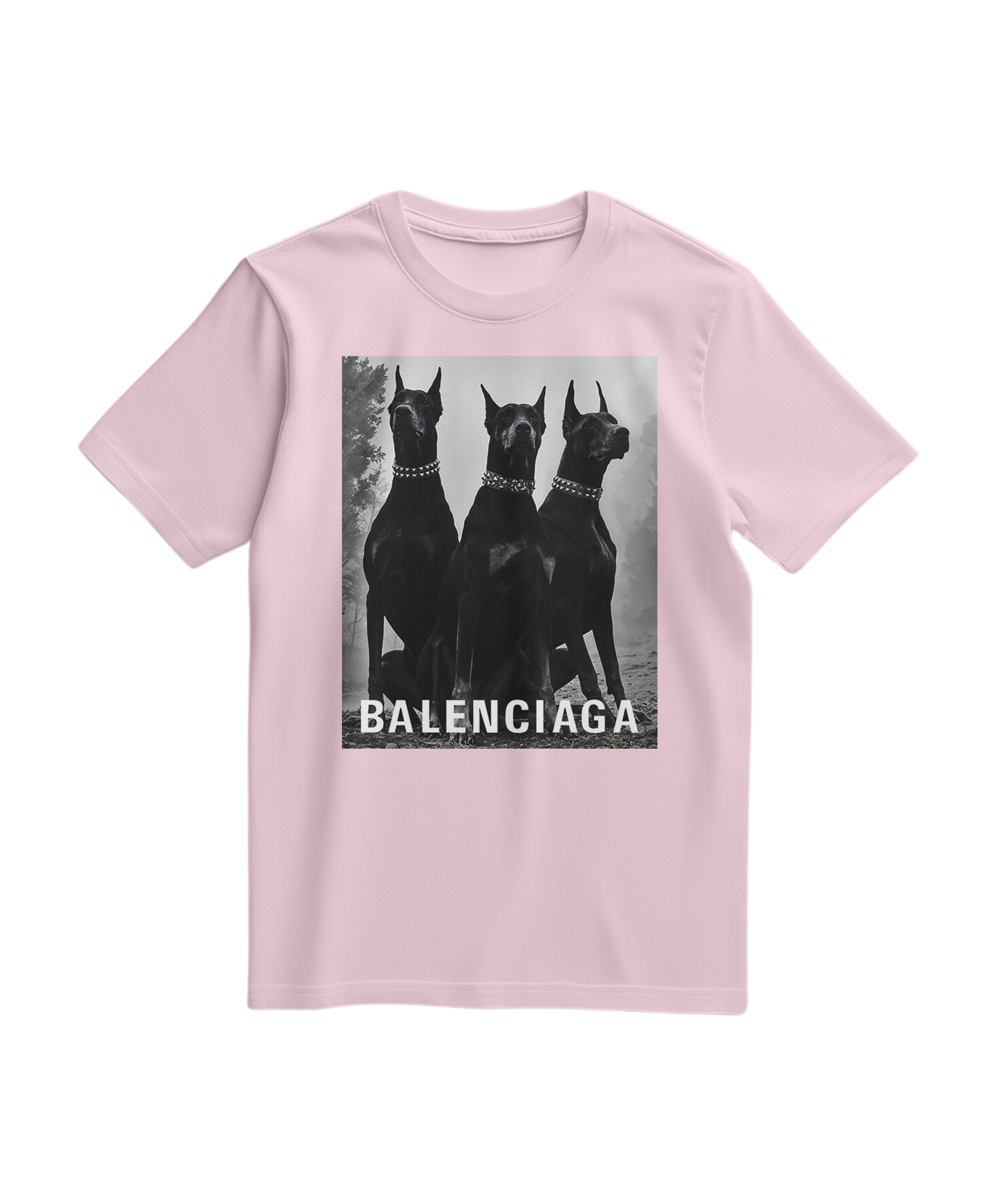 Camiseta Sentinel Vanguard Noir da Camalestore, modelo de manga curta em cor rosa claro, com design minimalista e estampa no centro.