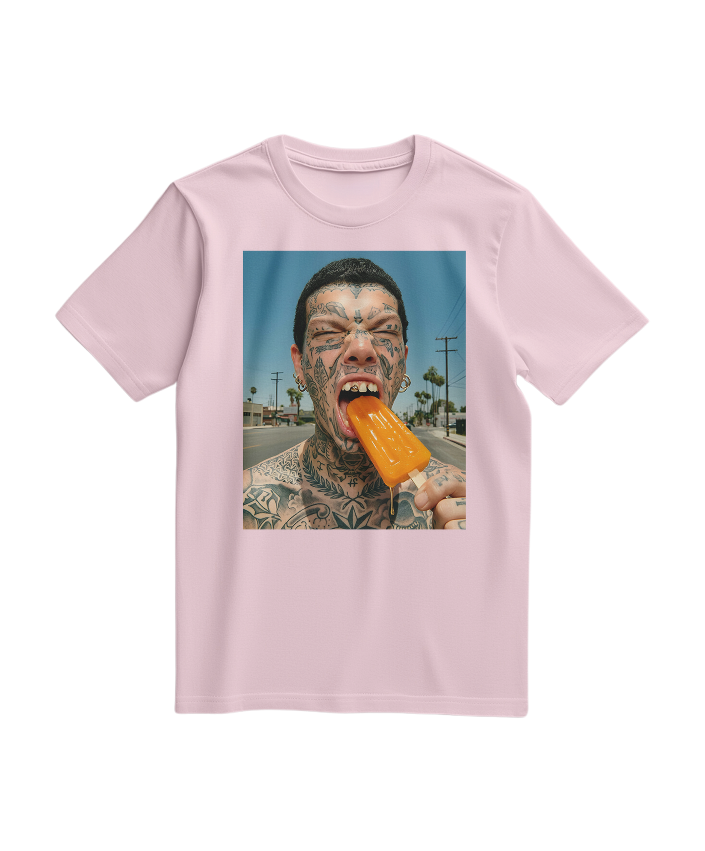 T-shirt Orange Drip