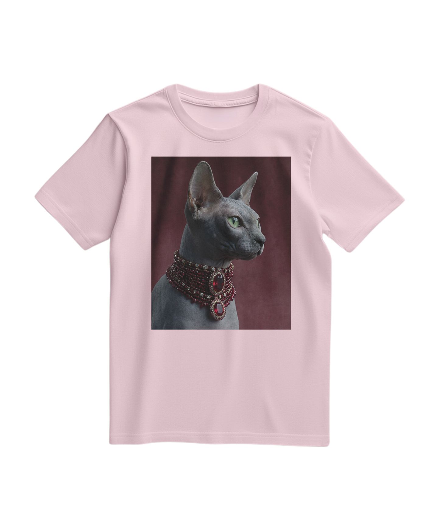 Camiseta feminina Camalestore Emerald Muse Elite em rosa claro, com design elegante e confortável.