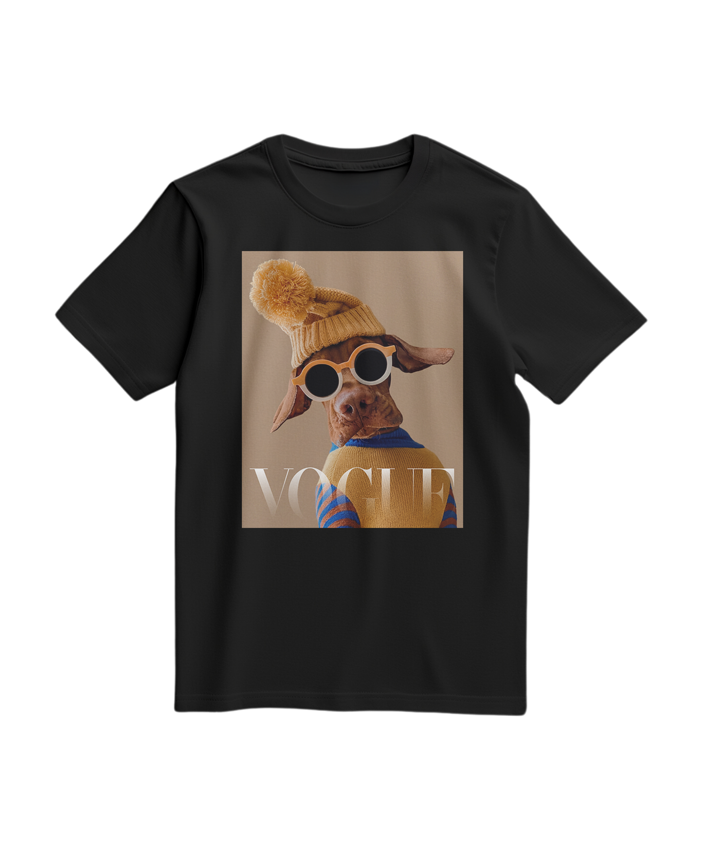 Camalestore T-shirt Crimson Aviator preta, com design de aviador em destaque na frente, tecido confortável e estilo casual.