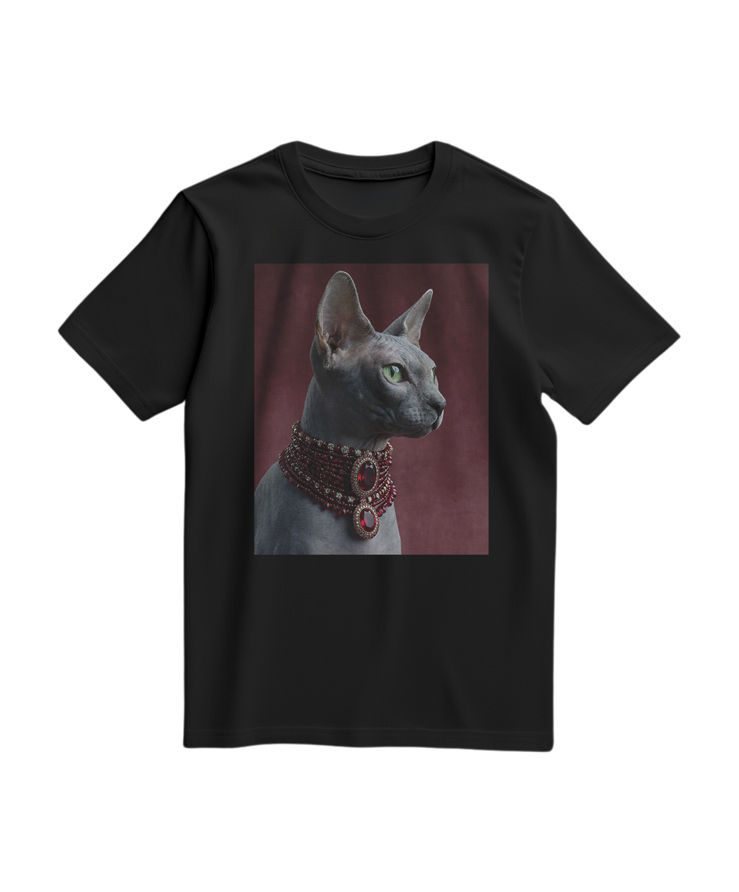 Camiseta preta Emerald Muse Elite da Camalestore, vista frontal com detalhes do design na frente.