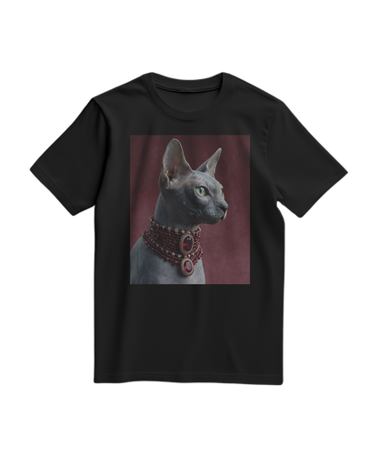 Camiseta preta Emerald Muse Elite da Camalestore, vista frontal com detalhes do design na frente.