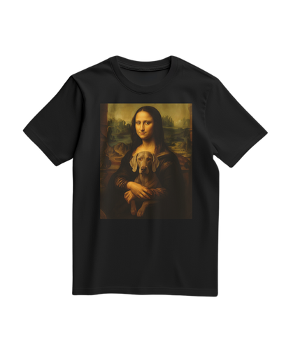 Camiseta preta Mona Wei da Camalestore, vista frontal, com design simples e confortável.