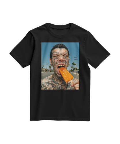 T-shirt Orange Drip