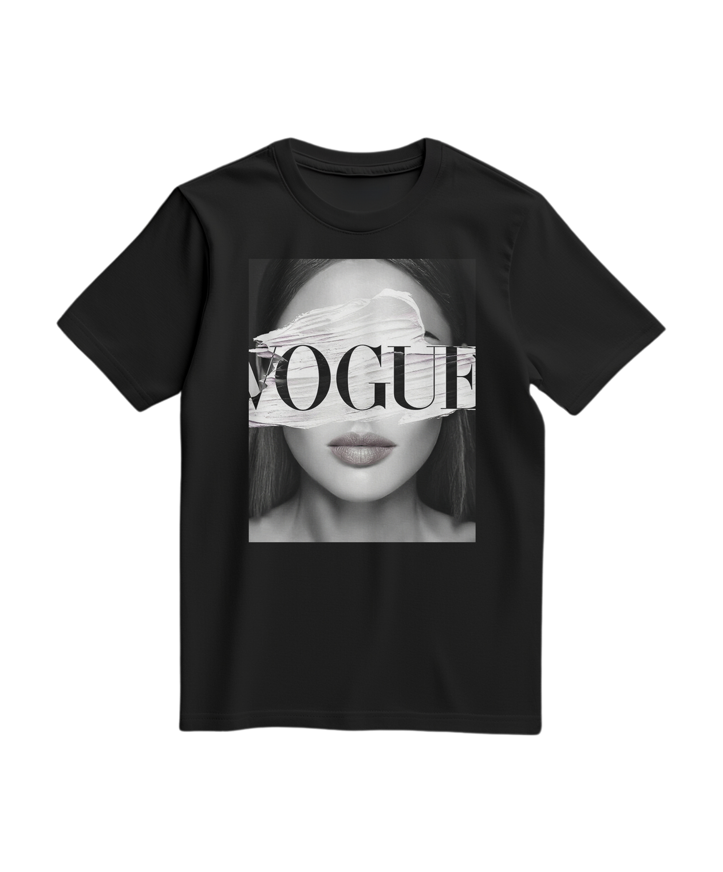 Camiseta preta V Eyes da Camalestore com estampa de olhos na parte frontal, tecido confortável e estilo casual.