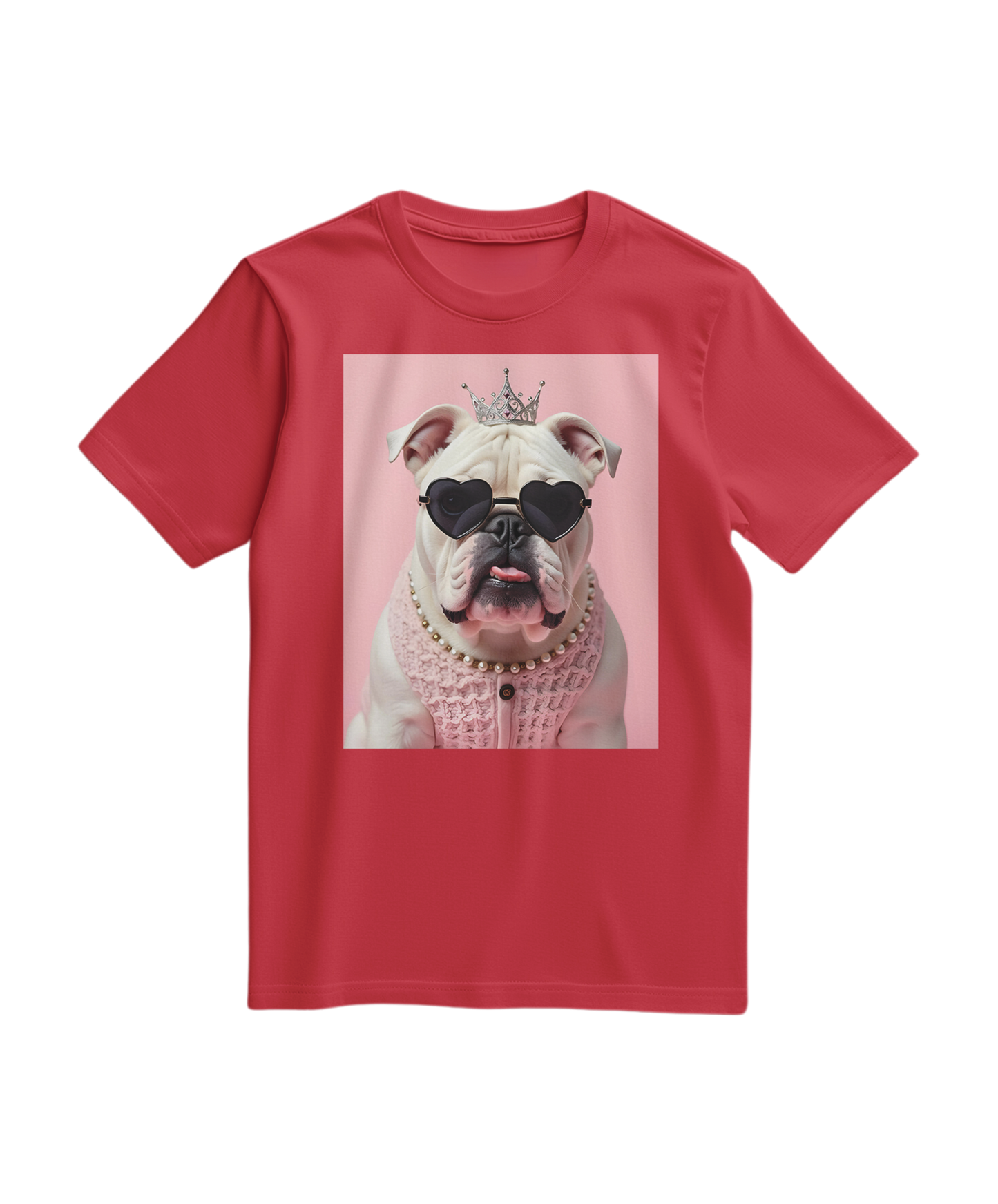 Camiseta Diva Dog Elite vermelha da Camalestore, confortável e estilosa, exibida em fundo branco.