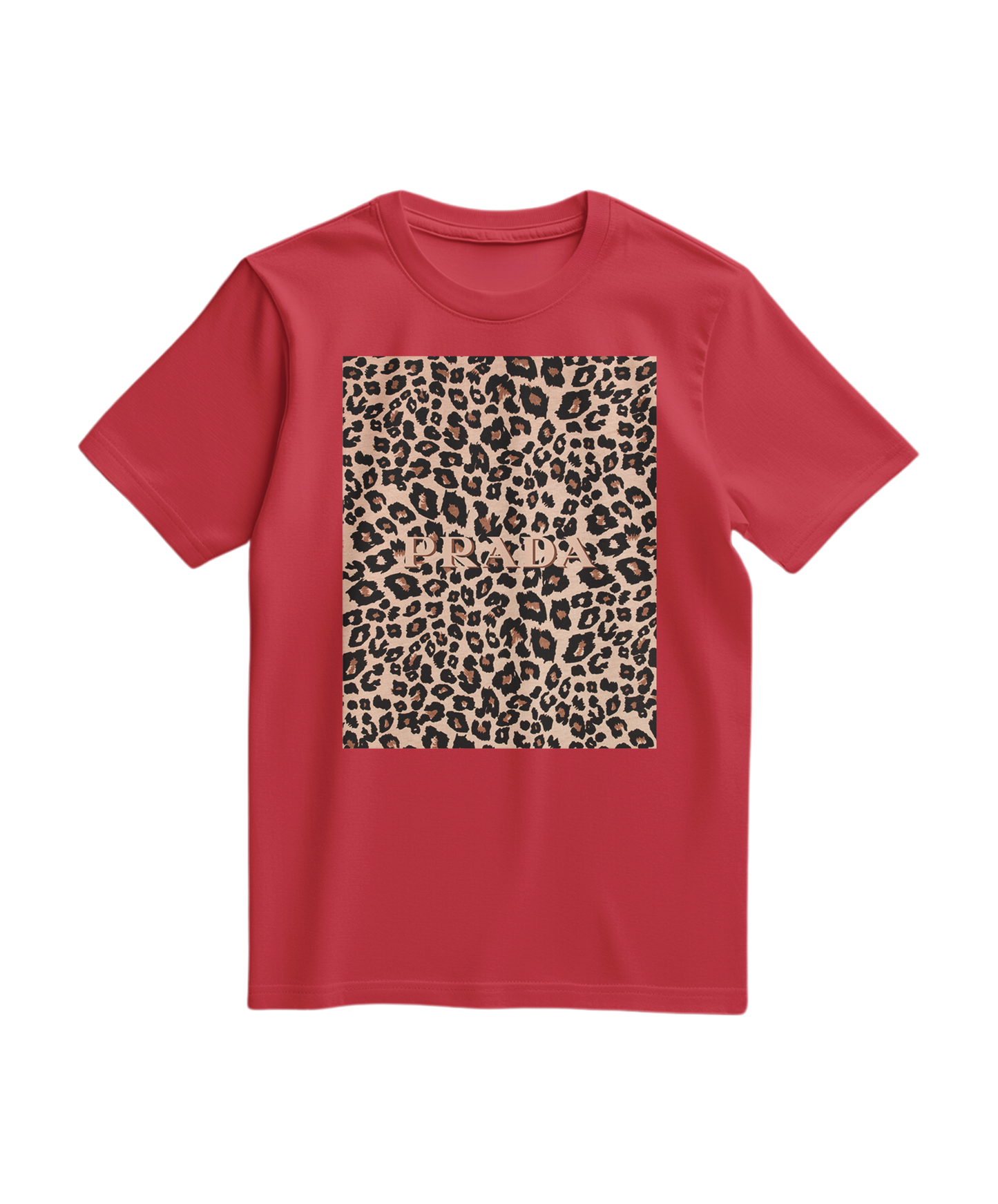 Camiseta T-shirt Leopard Blush da Camalestore, com estampa de onça em tom blush, exibida em fundo neutro.