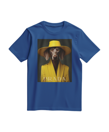 Camalestore T-shirt amarelo Wei, camiseta casual de manga curta com design simples, tecido leve e confortável.
