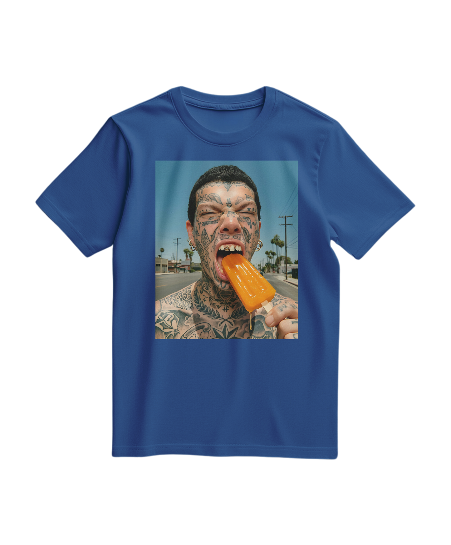 T-shirt Orange Drip