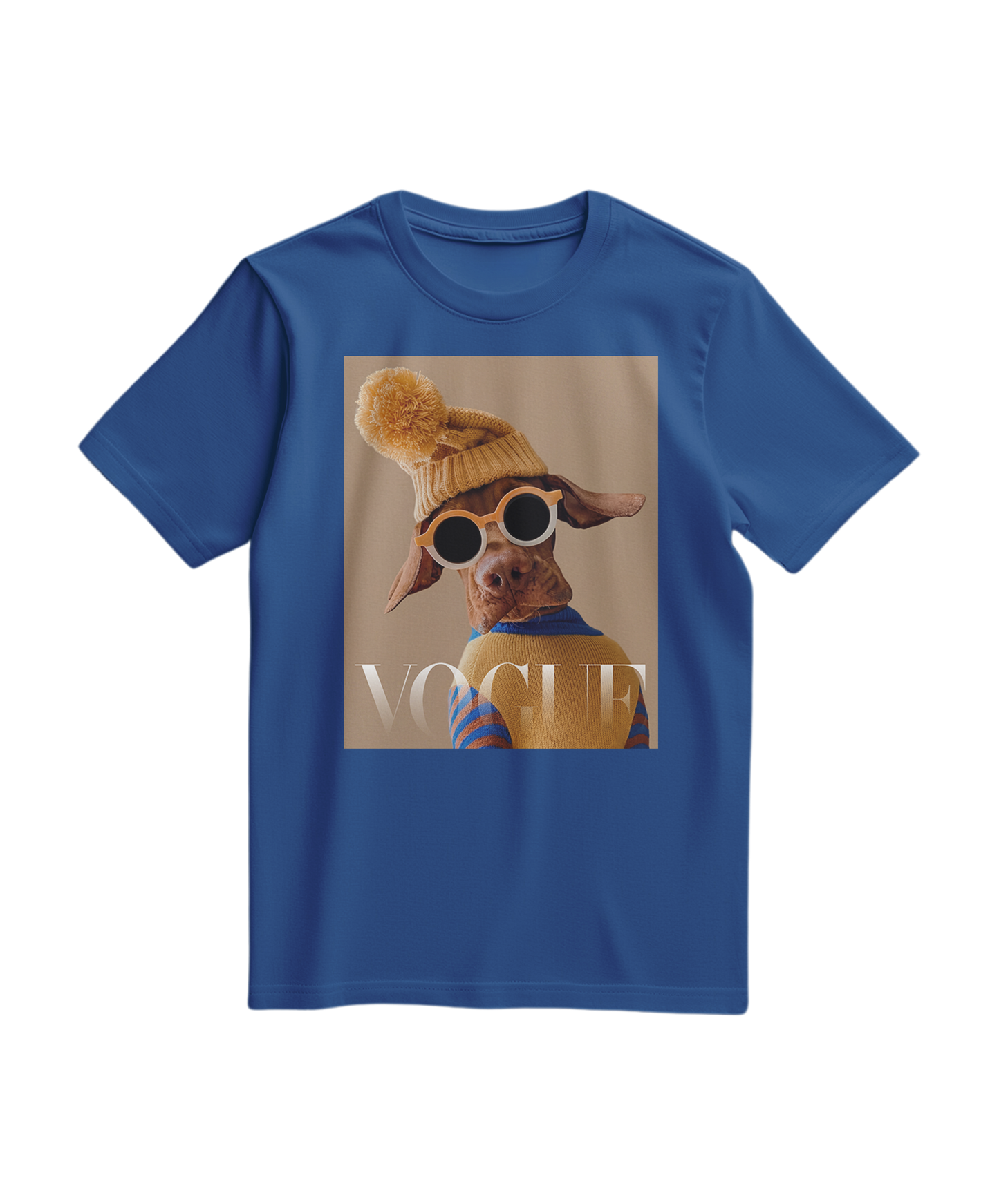 Camalestore T-shirt Crimson Aviator azul royal com design de aviador, feito em tecido confortável para uso casual.