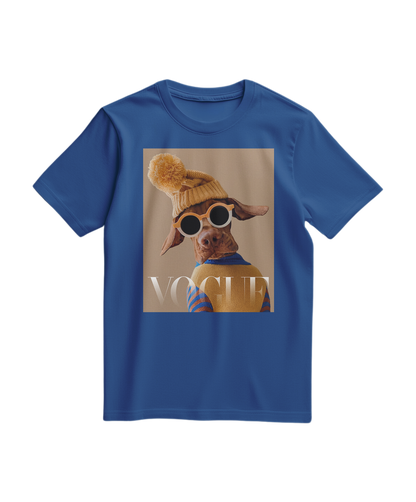 Camalestore T-shirt Crimson Aviator azul royal com design de aviador, feito em tecido confortável para uso casual.