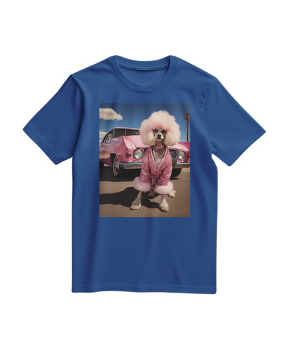 Camiseta Dream Ride da Camalestore em azul royal, com estampa gráfica e gola redonda.