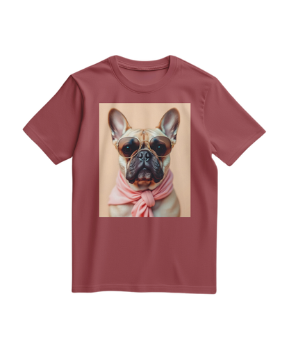 Camiseta Royal Muse da Camalestore em tom terracota, vista frontal, com design simples e confortável.