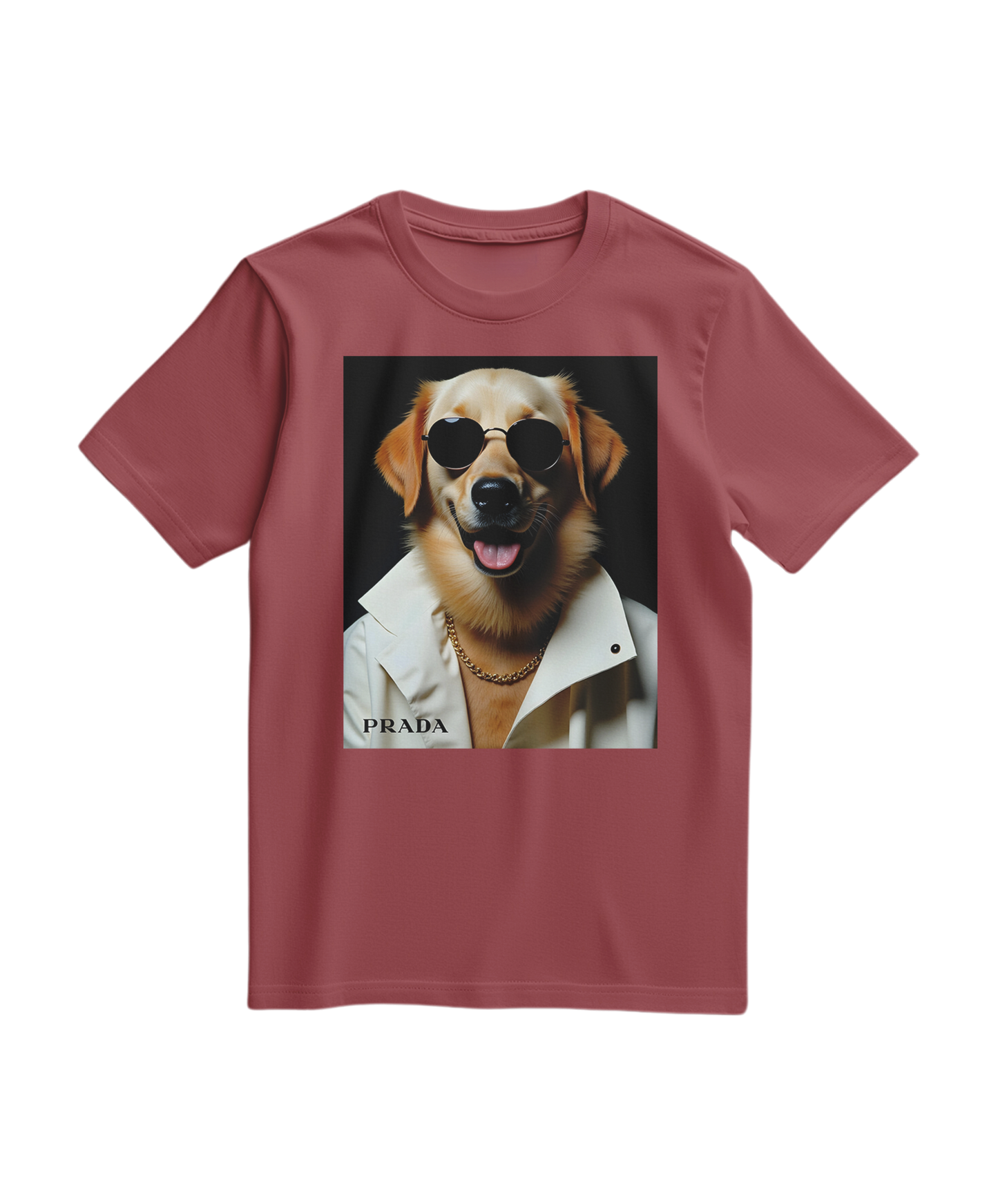 Camalestore T-shirt Golden Style em tom terracota, com design casual e confortável para uso diário.