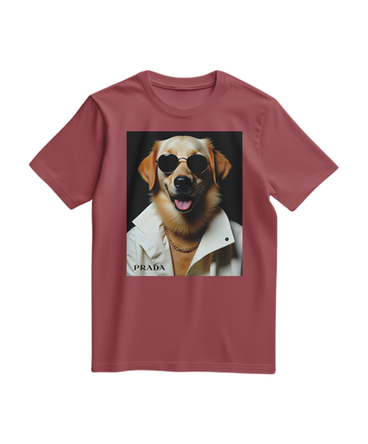 Camalestore T-shirt Golden Style em tom terracota, com design casual e confortável para uso diário.