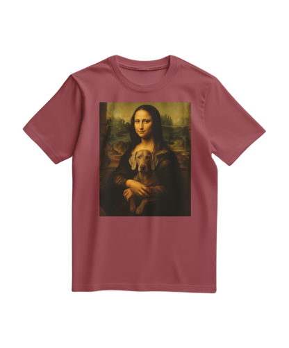 Camiseta Mona Wei da Camalestore em tom terracota, com design casual e confortável, vista frontal.