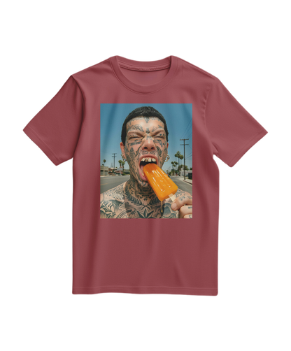 T-shirt Orange Drip