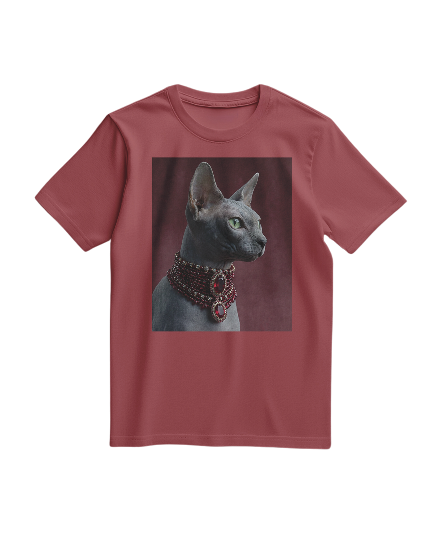 Camiseta Emerald Muse Elite da Camalestore, T-shirt terracota com design moderno, vista frontal com detalhes na cor vibrante.