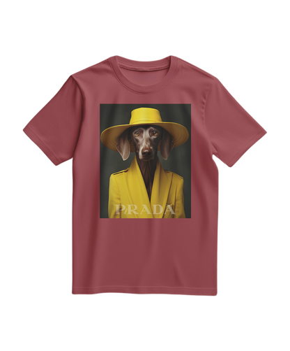 Camiseta amarela Wei da Camalestore, vista frontal, tecido leve e confortável, com design simples e elegante.
