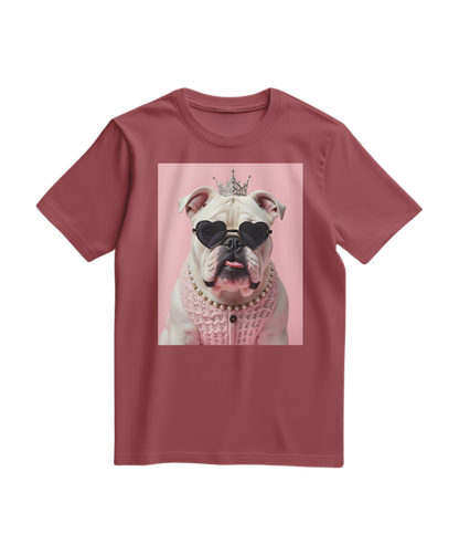Camiseta Diva Dog Elite da Camalestore em tom terracota, com detalhes de estampa canina e ajuste confortável para cães.