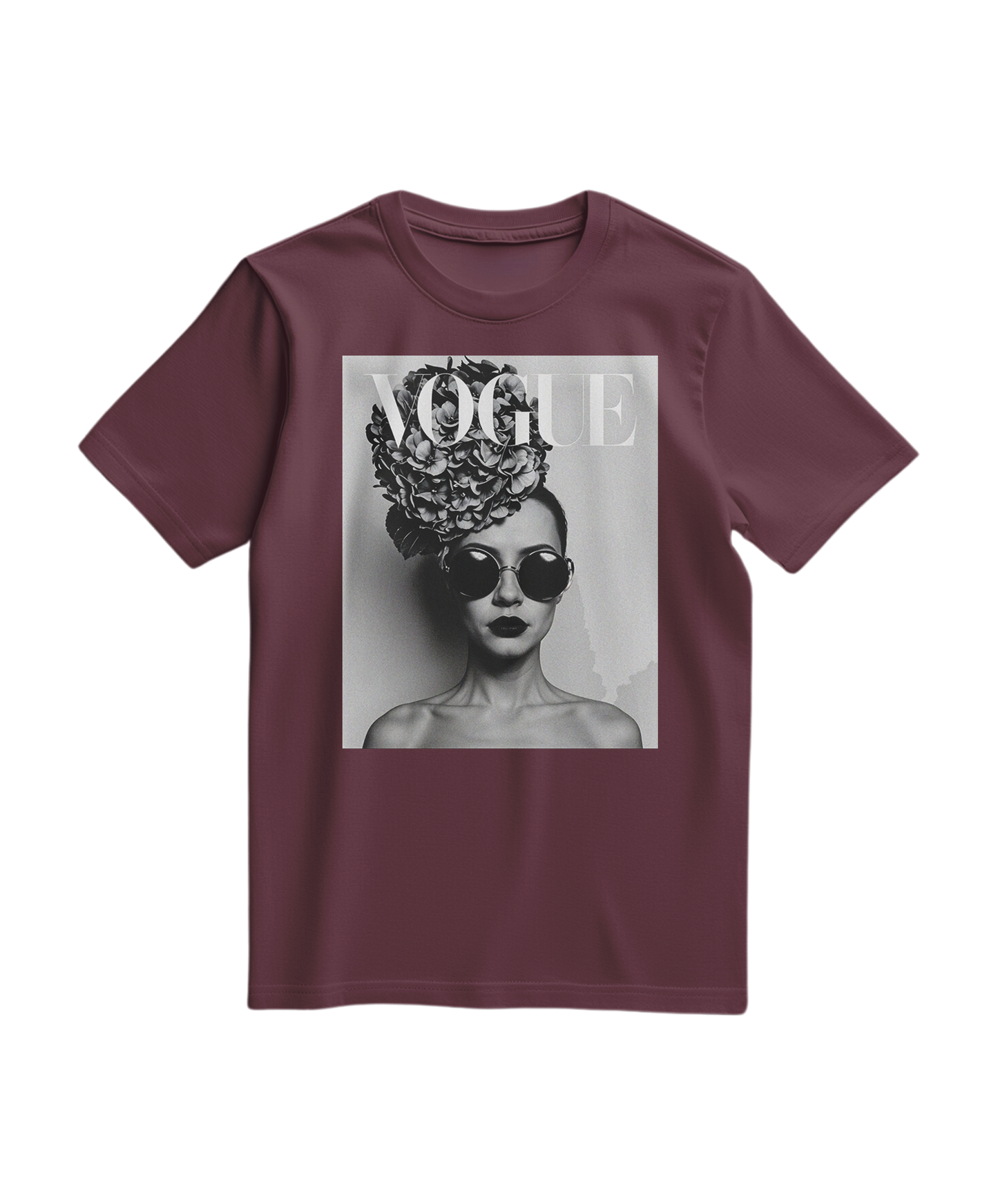 Camalestore T-shirt floral preta com estampa de flores, tecido leve e ajuste confortável, modelo casual e moderno.