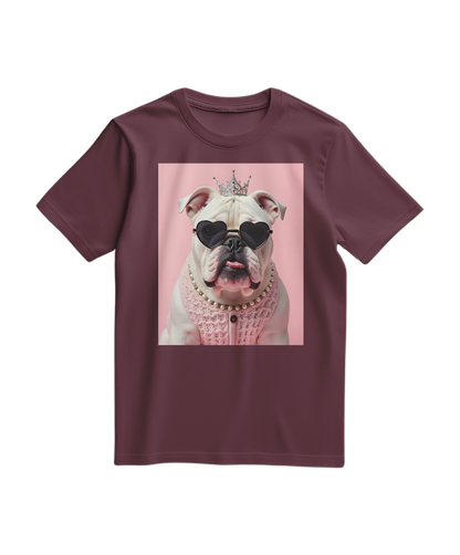 Camiseta Diva Dog Elite da Camalestore em tom vinho, com estampa de cachorro e design confortável para looks casuais.