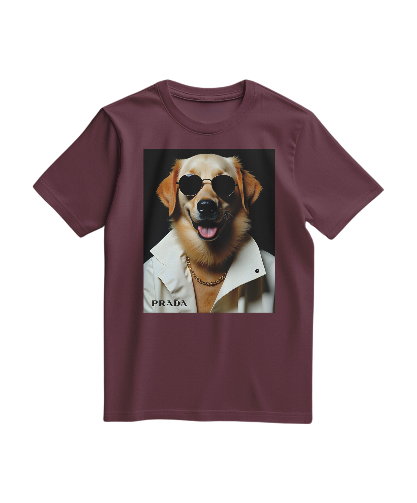 Camiseta Golden Style da Camalestore em tom vinho, com design moderno e confortável, vista frontal da peça.