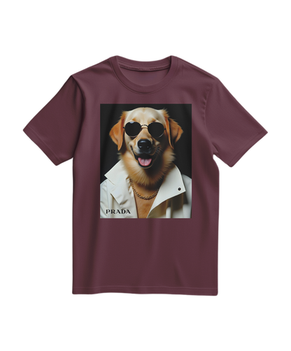 Camiseta Golden Style da Camalestore em tom vinho, com design moderno e confortável, vista frontal da peça.