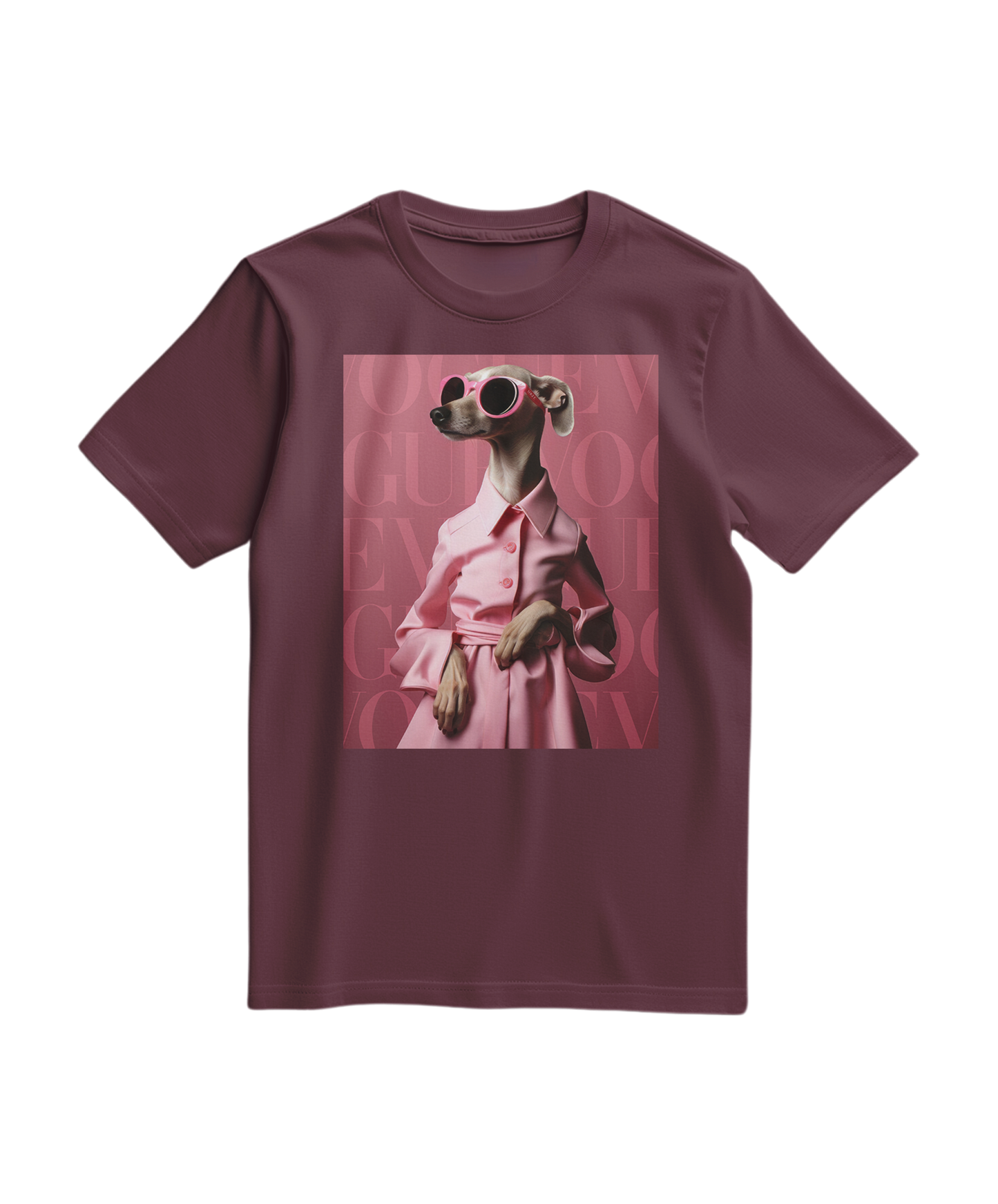 Camiseta Skinny Pinky da Camalestore, t-shirt rosa ajustada, vista frontal com detalhes de tecido.