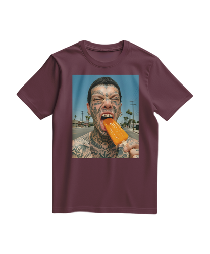 T-shirt Orange Drip