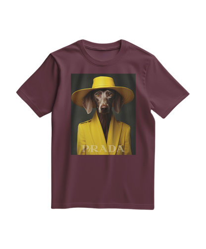 Camiseta amarela Wei da Camalestore, estilo casual, com tecido leve e acabamento confortável, vista frontal.