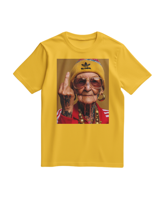 Camiseta amarela da marca Camalestore com design casual, vista de frente, feita de algodão confortável.