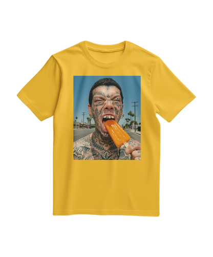 T-shirt Orange Drip