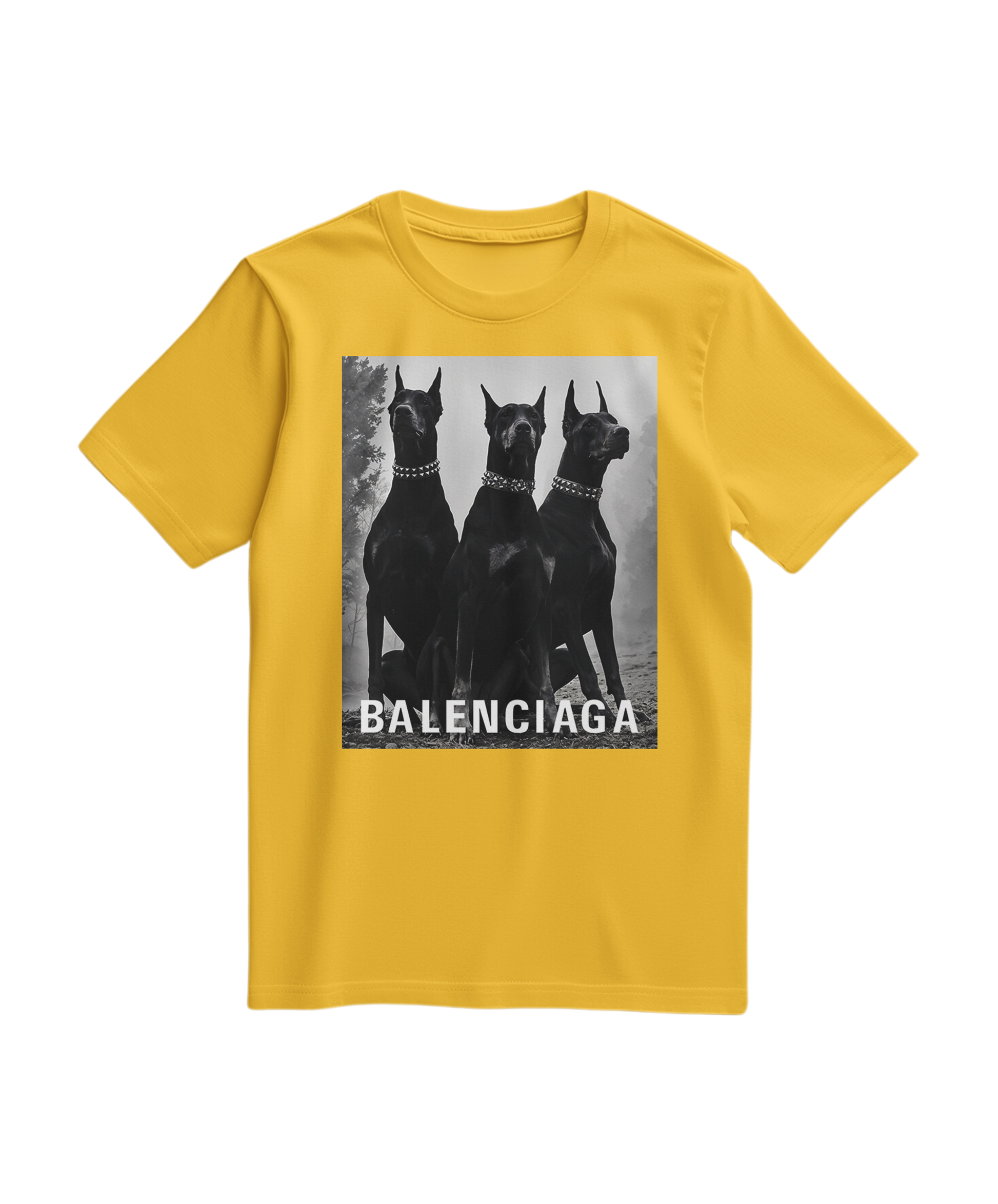 Camiseta Sentinel Vanguard Noir da Camalestore, vista frontal com design preto e detalhes em amarelo na parte superior.
