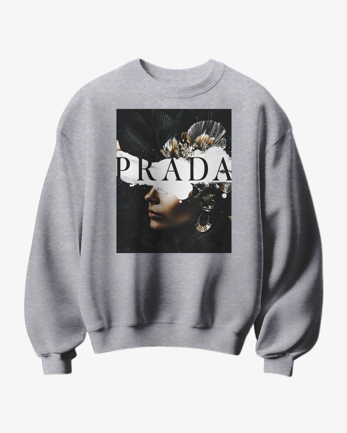 Sweatshirt P Abstract da Camalestore com padrão artístico em tons neutros, confortável e ideal para looks casuais.