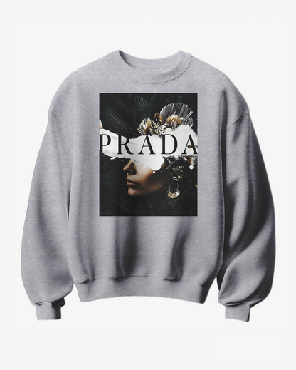 Sweatshirt P Abstract da Camalestore com padrão artístico em tons neutros, confortável e ideal para looks casuais.