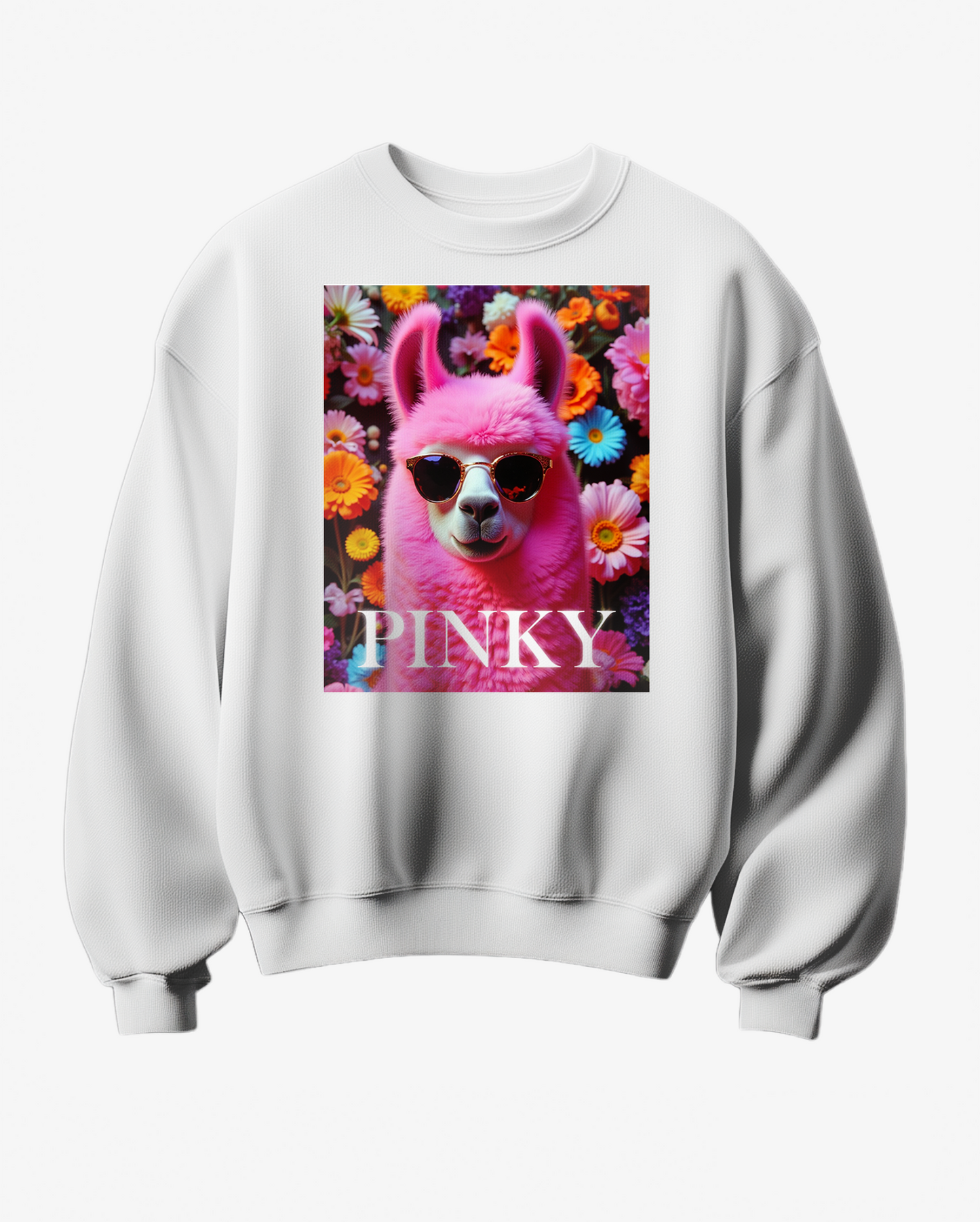 Sweatshirt Floral Pinkie Llama - Camale