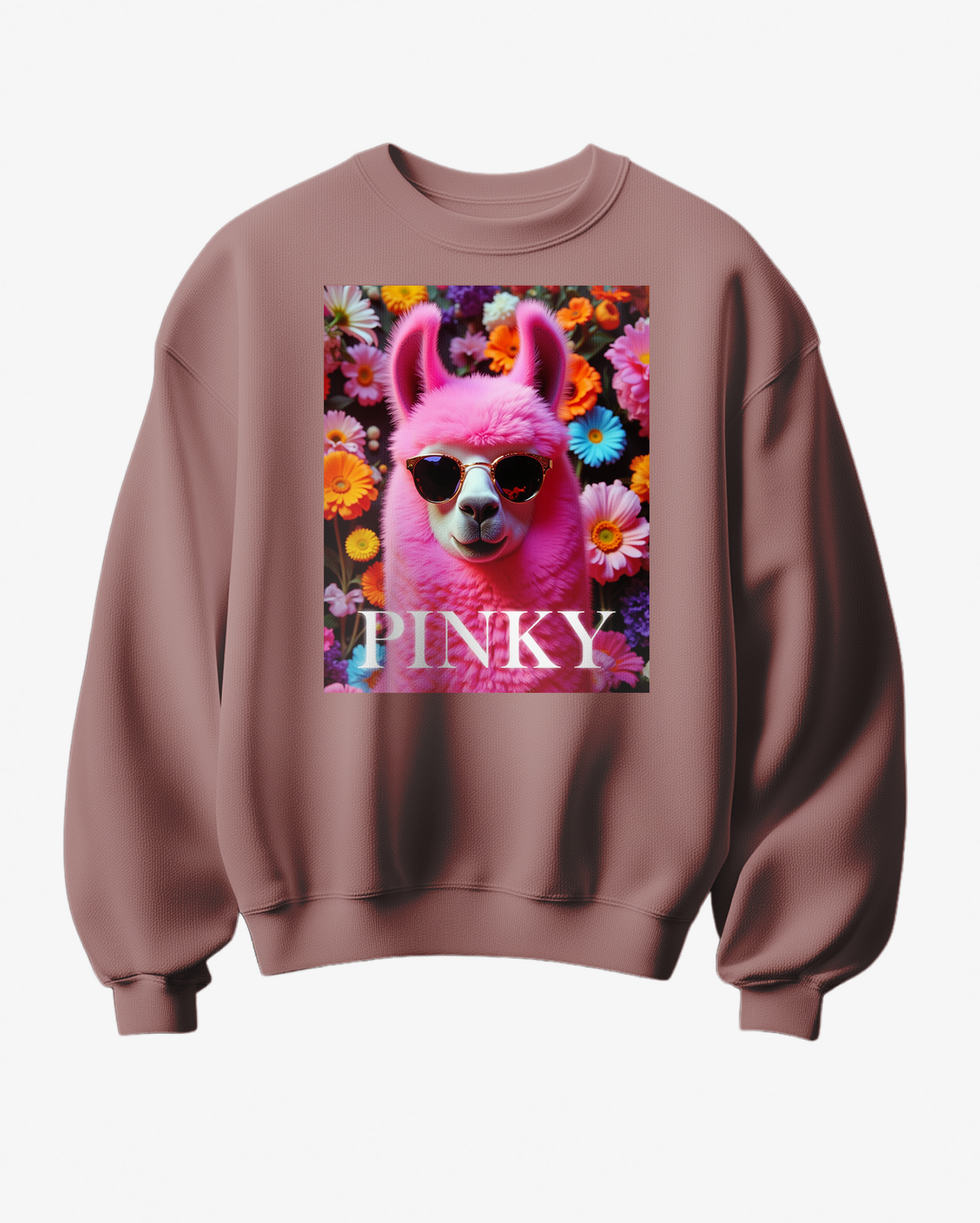 Sweatshirt Floral Pinkie Llama - Camale