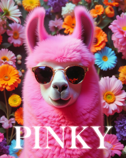 Sweatshirt Floral Pinkie Llama - Camale